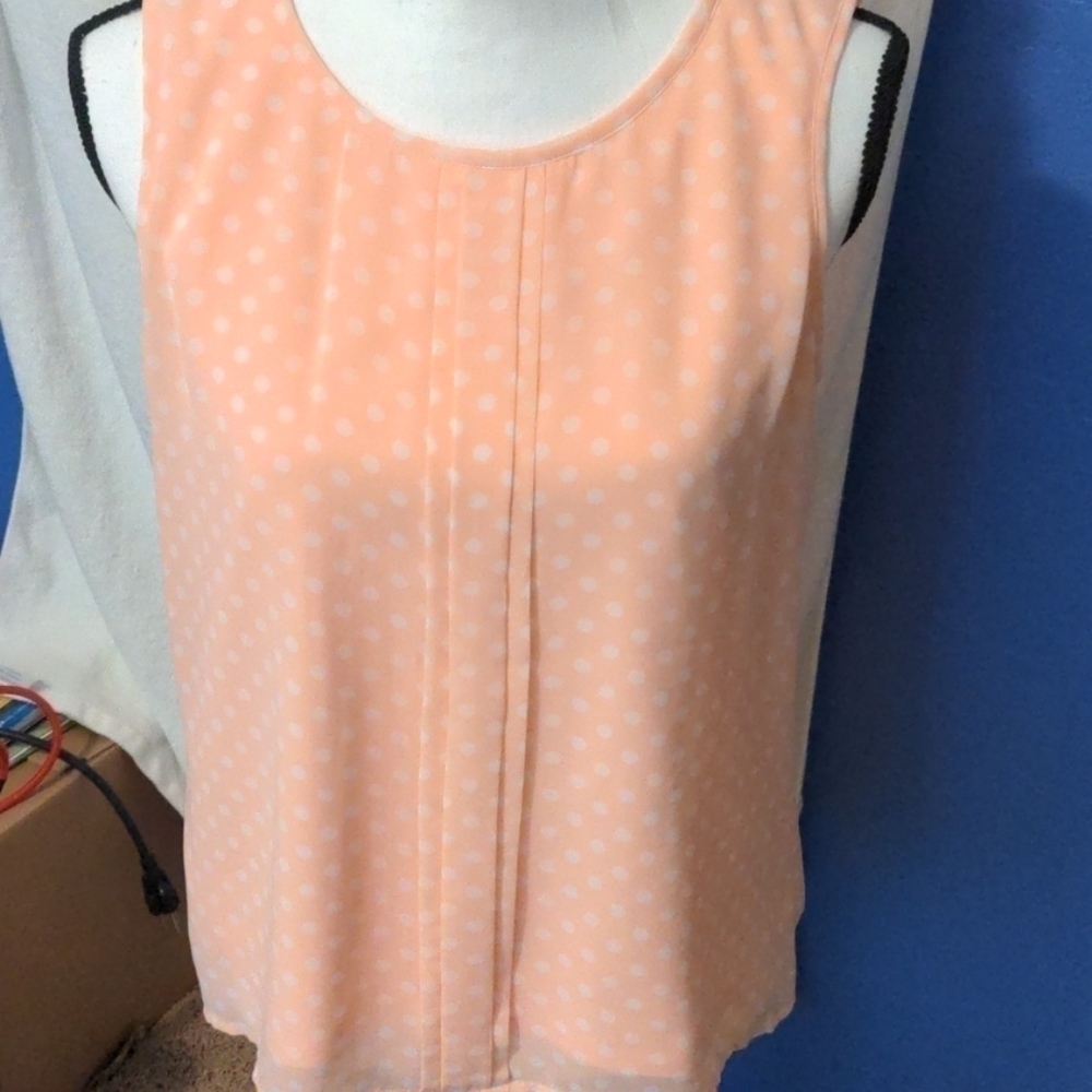 Peach lined Sleeveless top